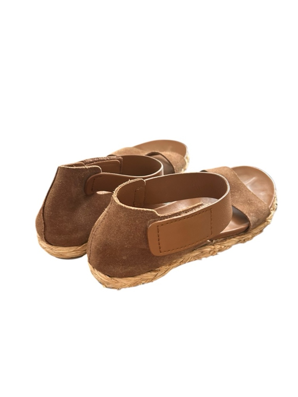PEDRO GARCIA 40.5 JAIDA SANDAL suede leather w raffia cork sole trim comfort - Picture 8 of 12